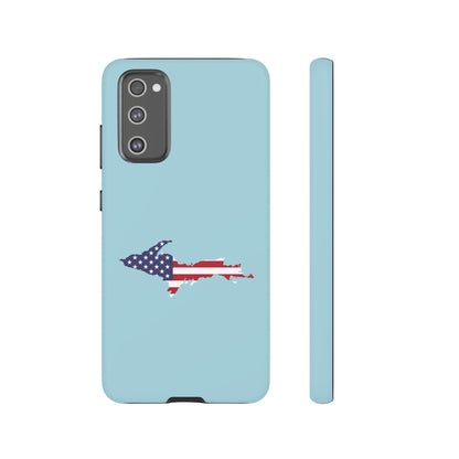 Michigan Upper Peninsula Tough Phone Case ('58 Caddie Blue w/ UP USA Flag Outline) | Samsung & Pixel Android