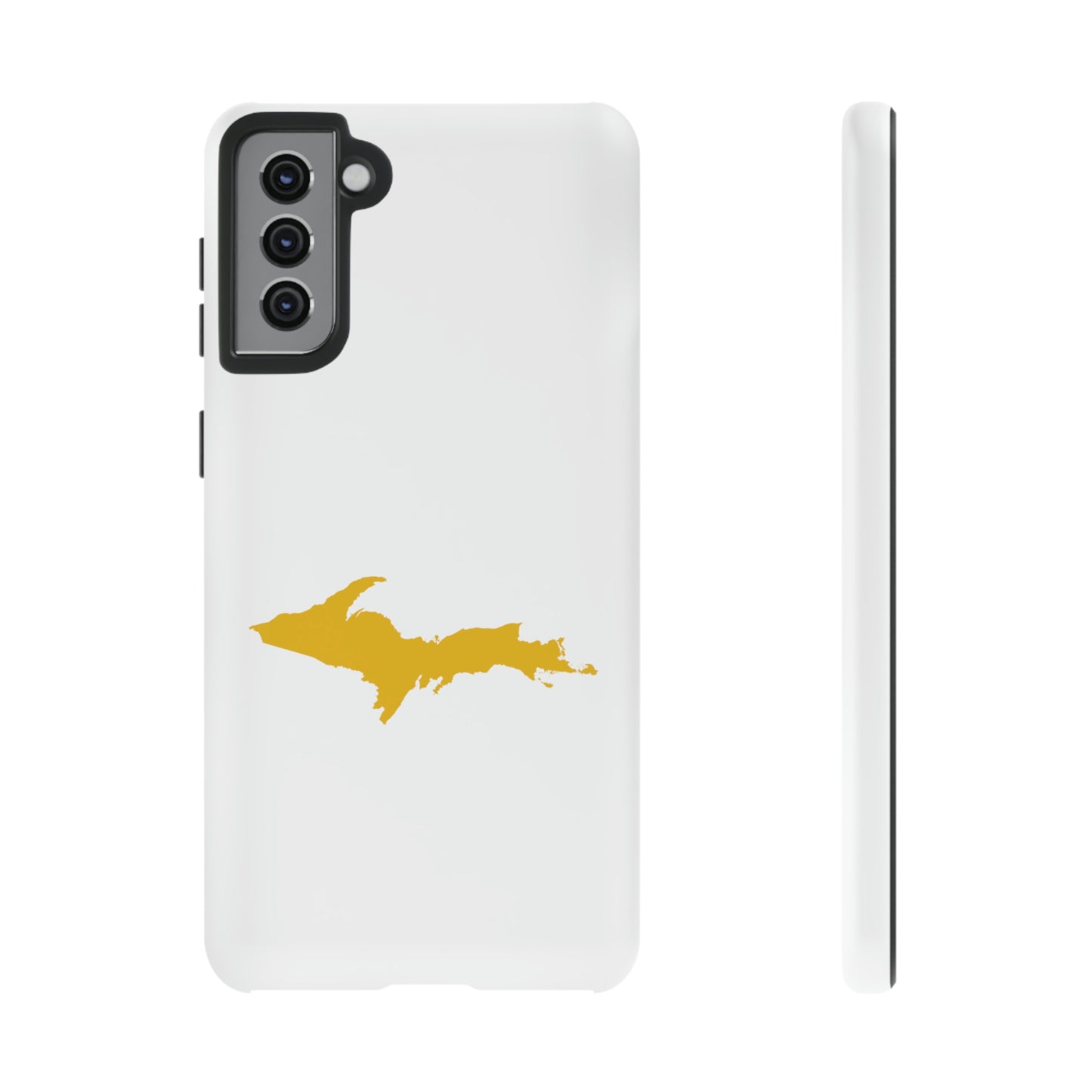 Michigan Upper Peninsula Tough Phone Case (w/ Gold UP Outline) | Samsung & Pixel Android