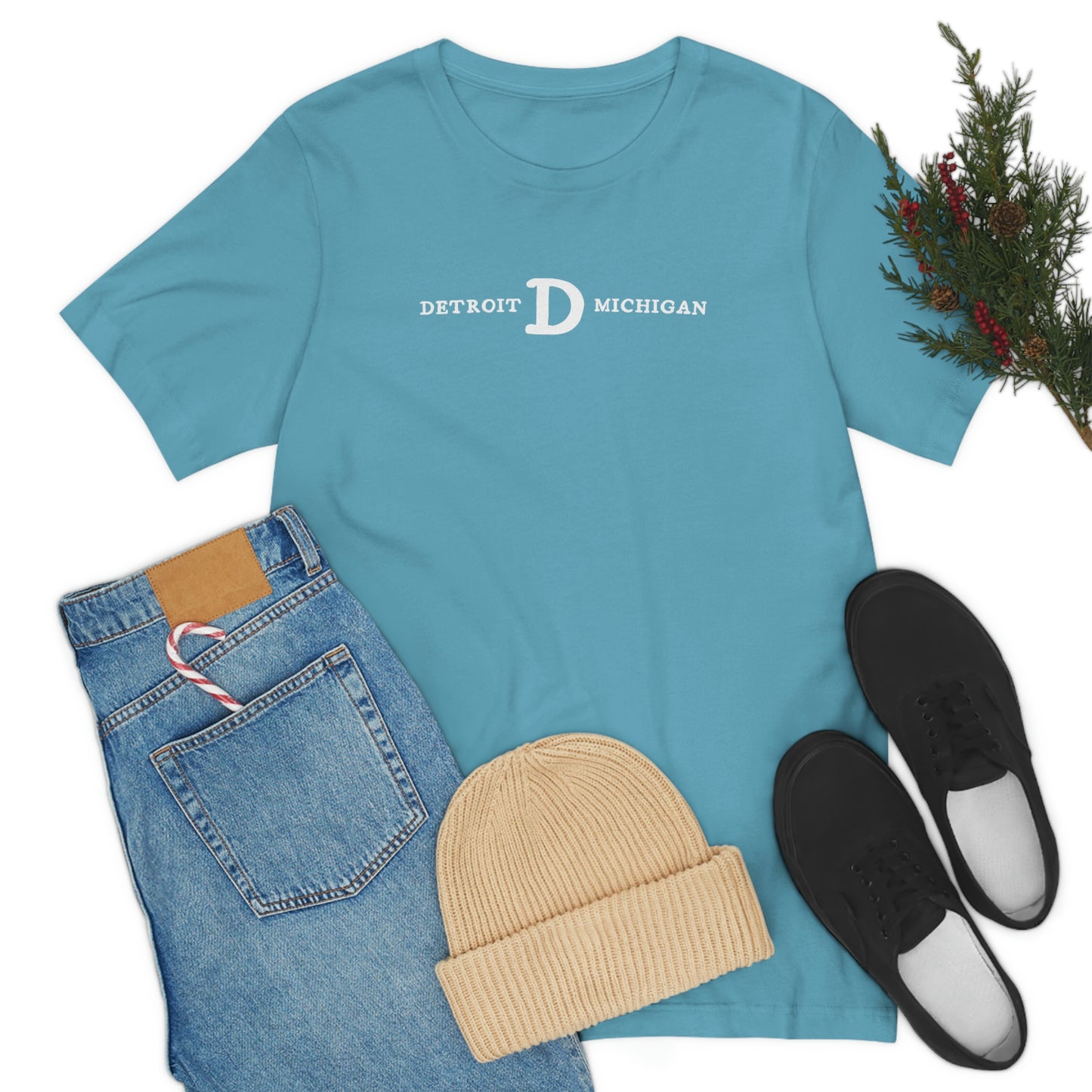 'Detroit Michigan' T-Shirt (w/ Old French D) | Unisex Standard Fit