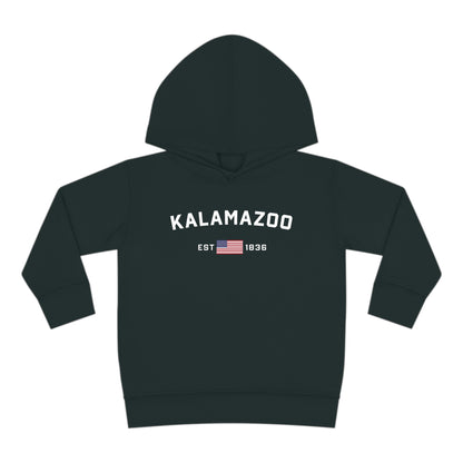 'Kalamazoo EST 1836' Hoodie (w/USA Flag Outline) | Unisex Toddler