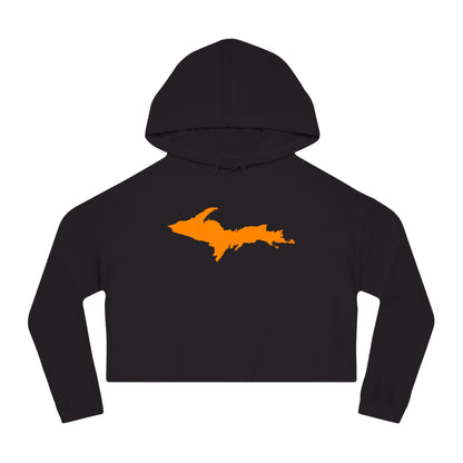 Michigan Upper Peninsula Hoodie (w/ Orange UP Outline) | Lightweight Cropped