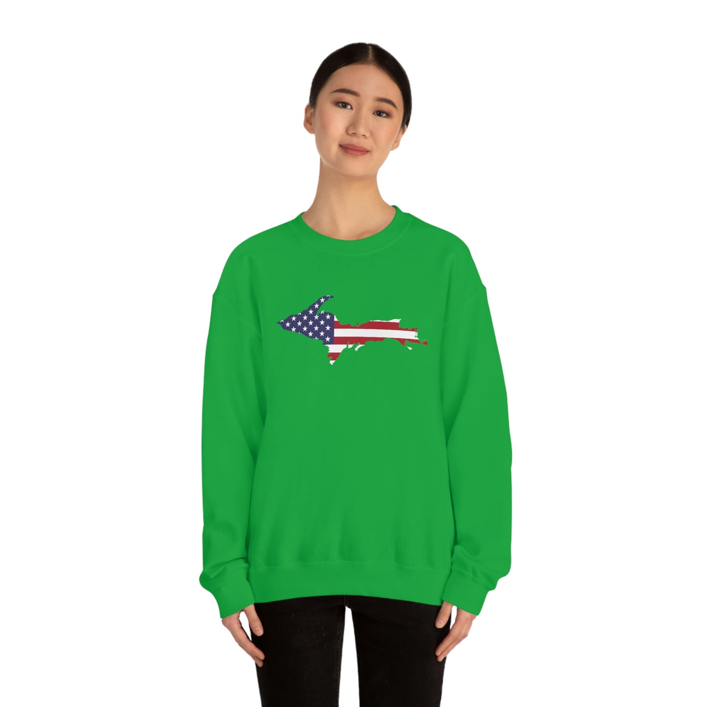 Michigan Upper Peninsula Sweatshirt (w/ UP USA Flag Outline) | Unisex Standard