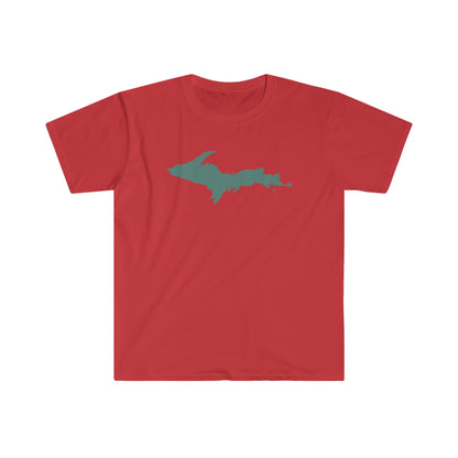 Michigan Upper Peninsula T-Shirt (w/ Copper Green UP Outline) | Unisex Budget