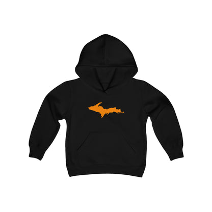 Michigan Upper Peninsula Hoodie (w/ Orange UP Outline)| Unisex Youth