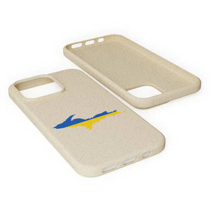 Michigan Upper Peninsula Biodegradable Phone Cases (w/ UP Ukraine Flag Outline) | Apple iPhone