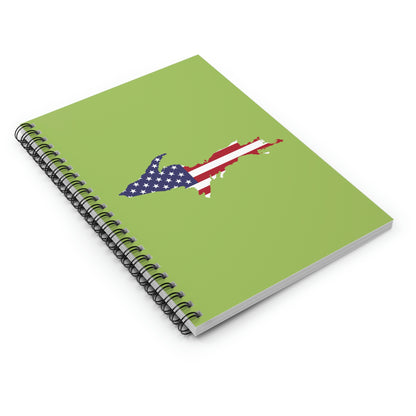 Michigan Upper Peninsula Spiral Notebook (w/ UP USA Flag Outline) | Gooseberry Green