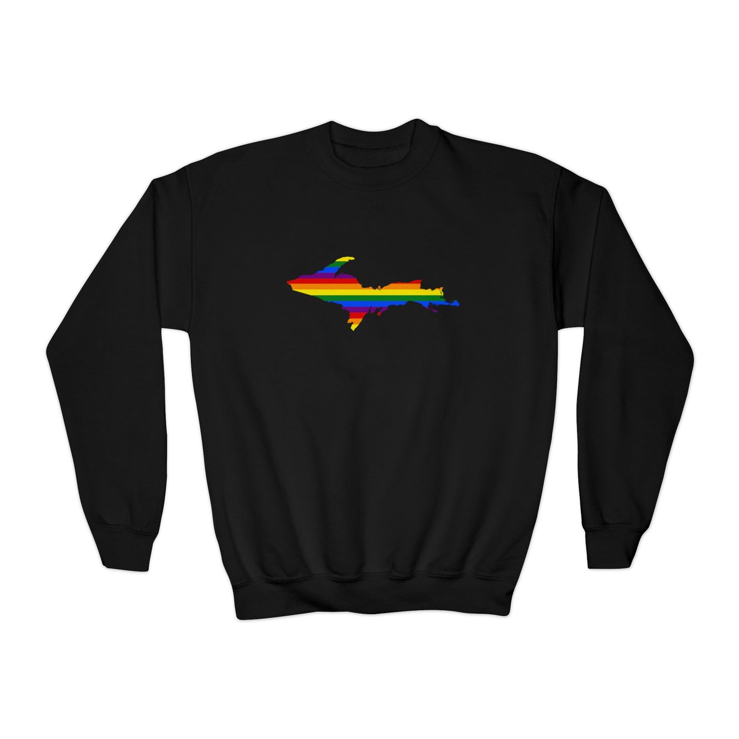 Michigan Upper Peninsula Youth Sweatshirt (w/ UP Pride Flag Outline)