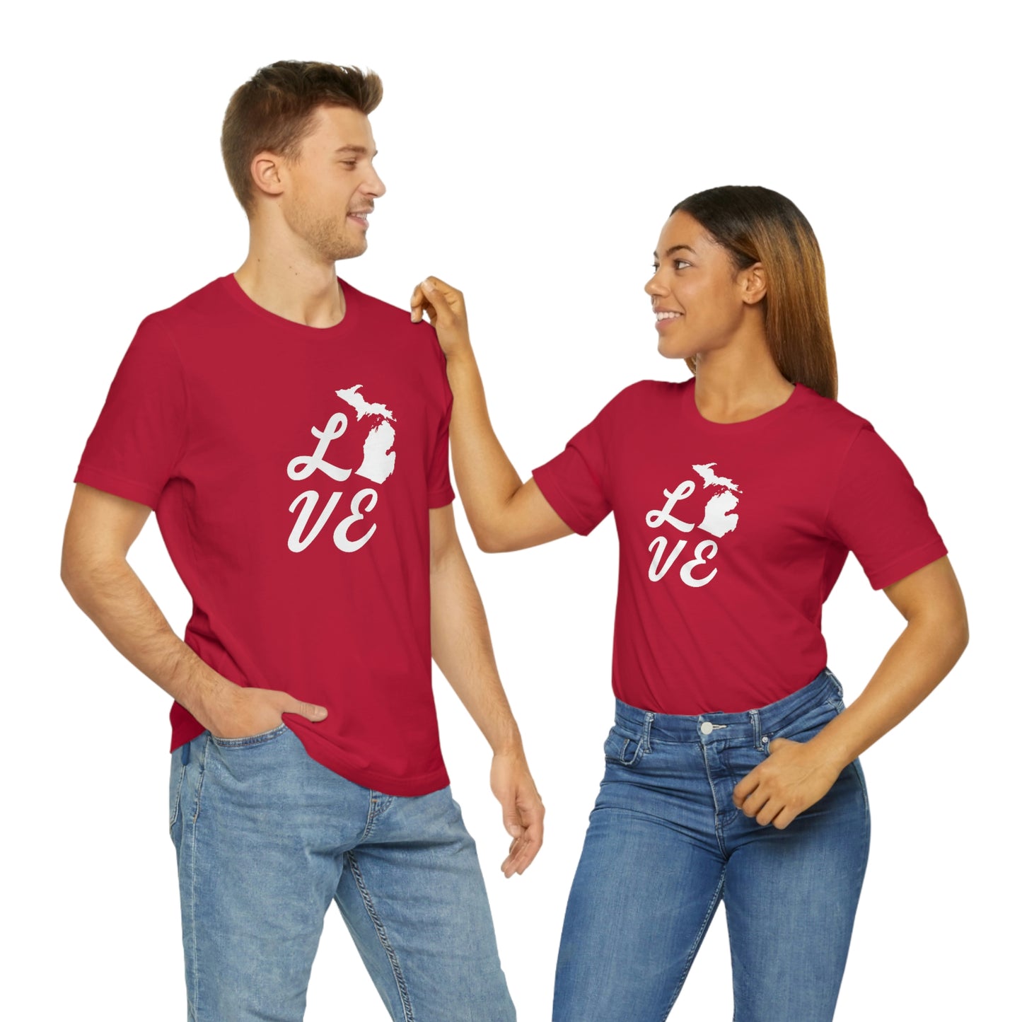 Michigan 'Love' T-Shirt (Retro Script Font) | Unisex Standard Fit