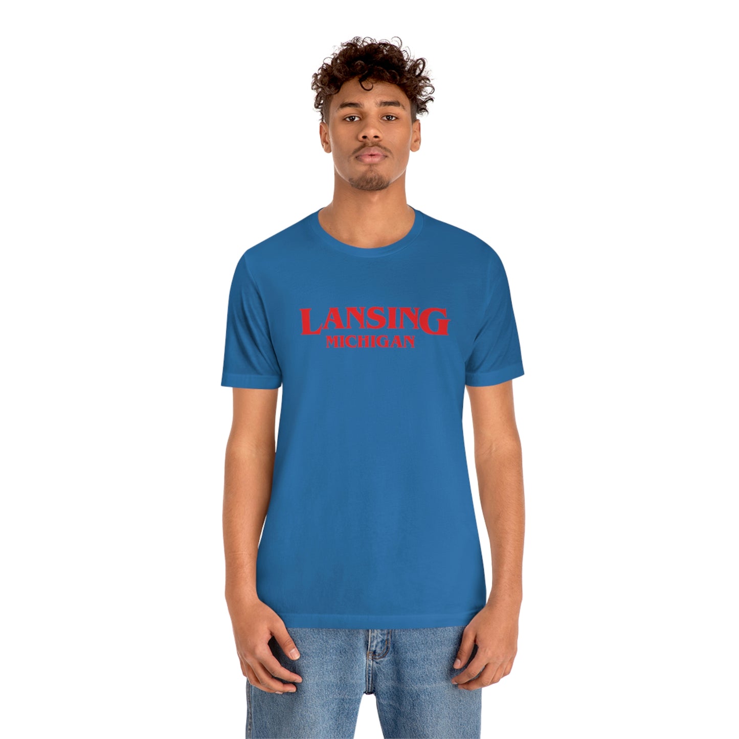 'Lansing Michigan' ' T-Shirt (1980s Drama Parody) | Unisex Standard Fit