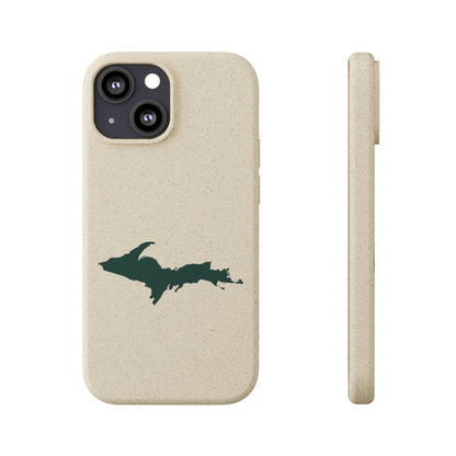 Michigan Upper Peninsula Biodegradable Phone Cases (w/ Green UP Outline) | Apple iPhone