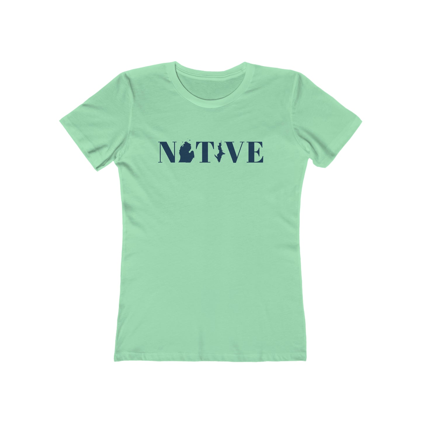 Michigan 'Native' T-Shirt (Didone Font) | Women's Boyfriend Cut