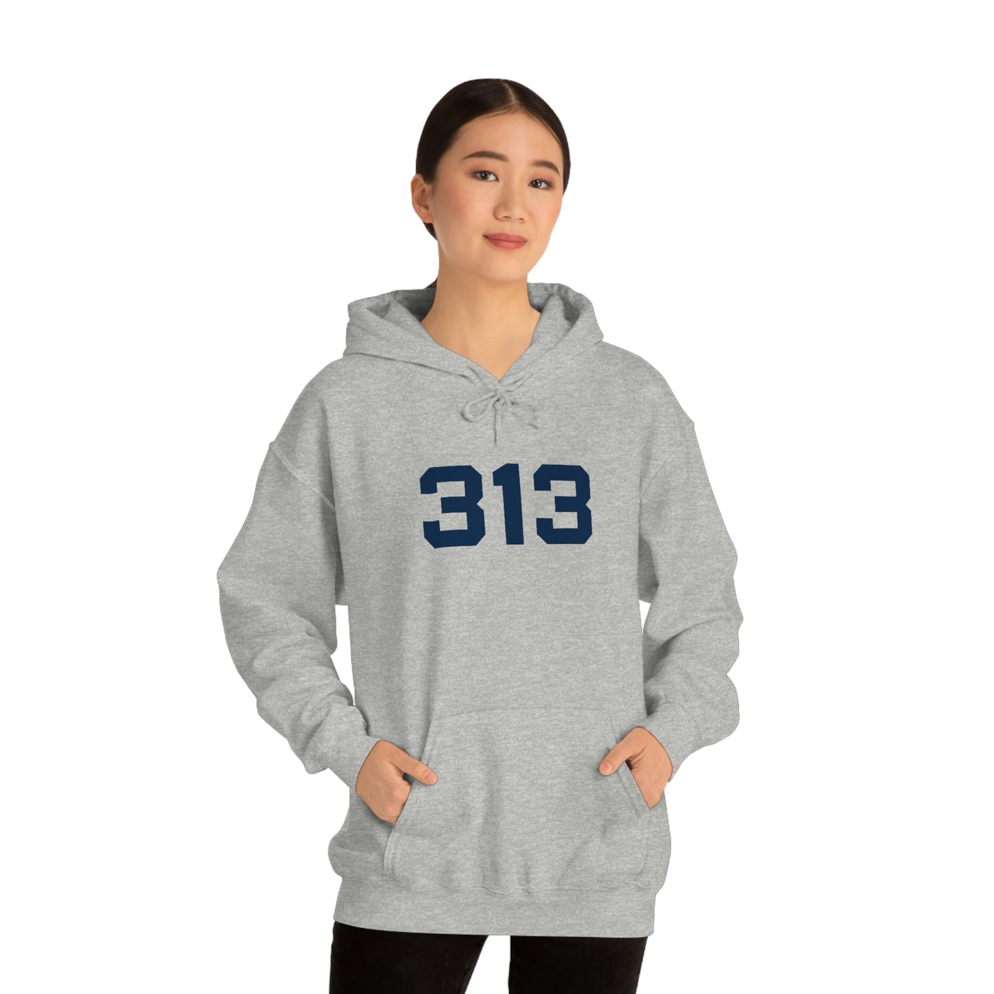 Detroit '313' Hoodie (Athletic Font) | Unisex Standard