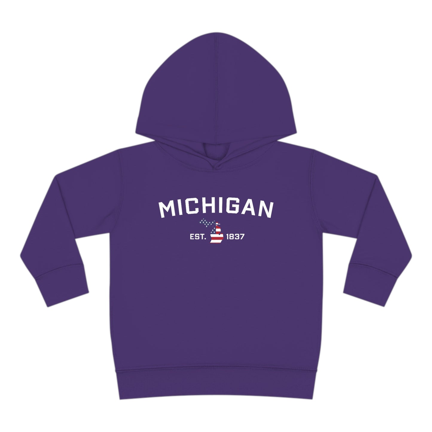 'Michigan EST 1837' Hoodie (With MI USA Flag Outline) | Unisex Toddler