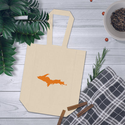 Michigan Upper Peninsula Double Wine Tote Bag (w/ Orange UP Outline)