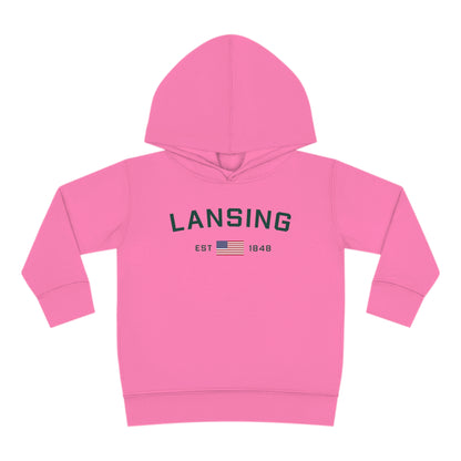 'Lansing EST 1848' Hoodie (w/USA Flag Outline) | Unisex Toddler