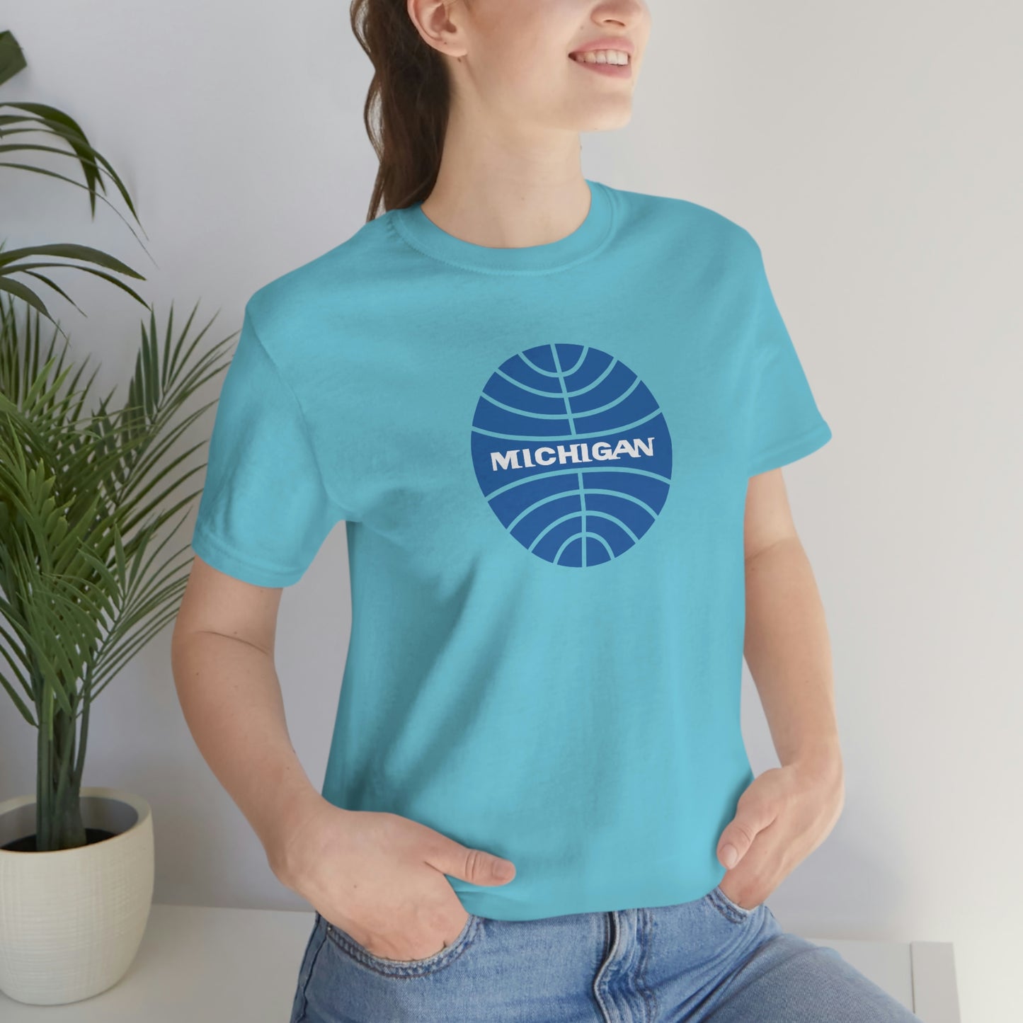 'Michigan' T-Shirt (Retro Airline Parody)  | Unisex Standard Fit