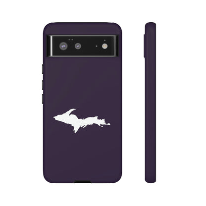 Michigan Upper Peninsula Tough Phone Case (Blackcurrant w/ UP Outline) | Samsung & Pixel Android