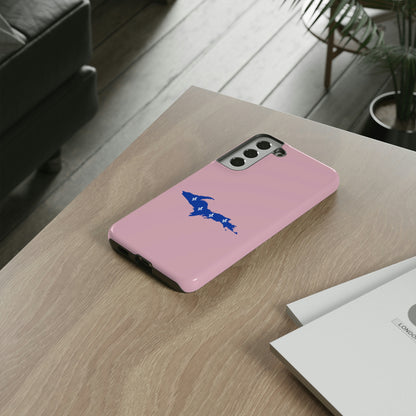 Michigan Upper Peninsula Tough Phone Case (Pink w/ UP Quebec Flag Outline) | Samsung & Pixel Android