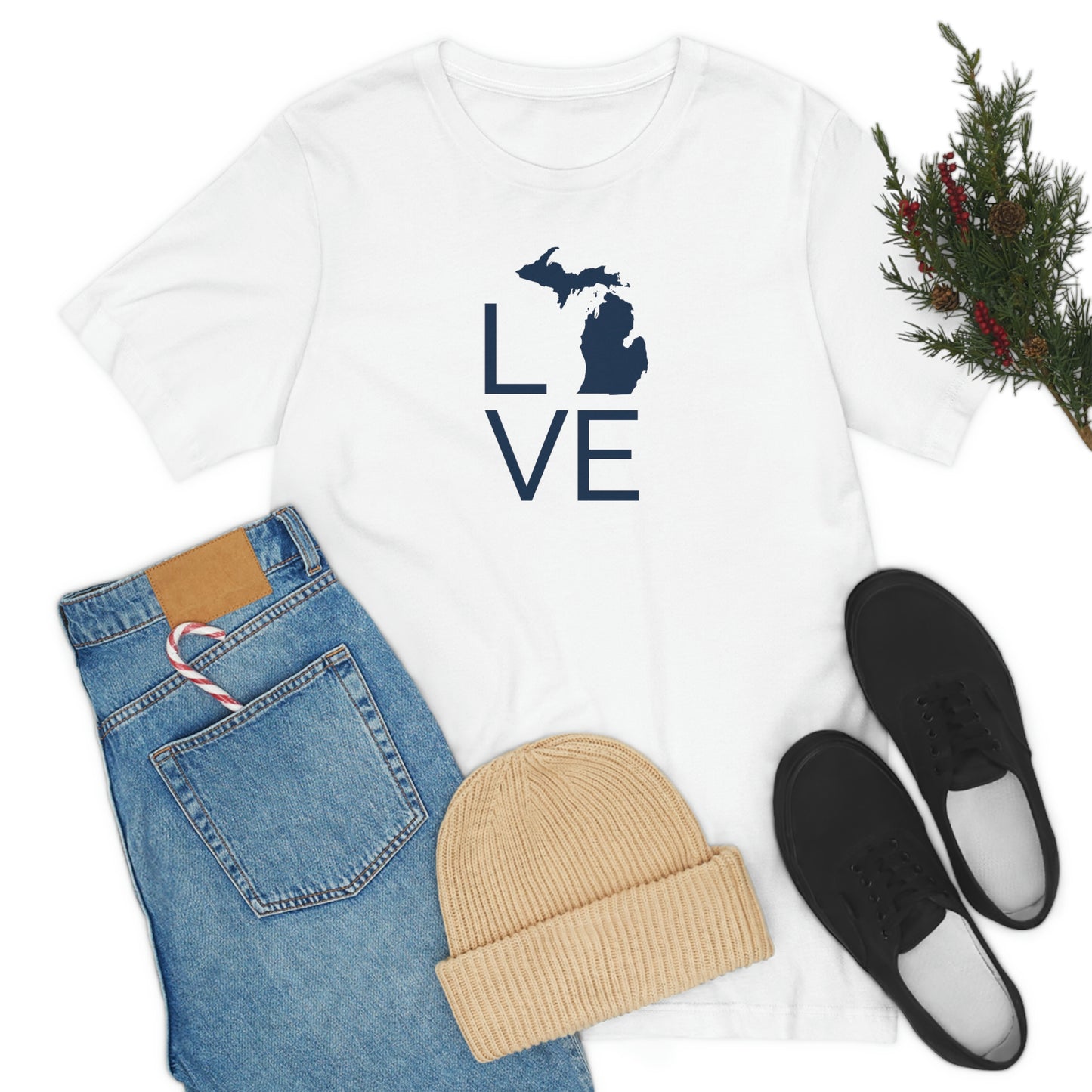 Michigan 'Love' T-Shirt (Thin Sans Font) | Unisex Standard Fit