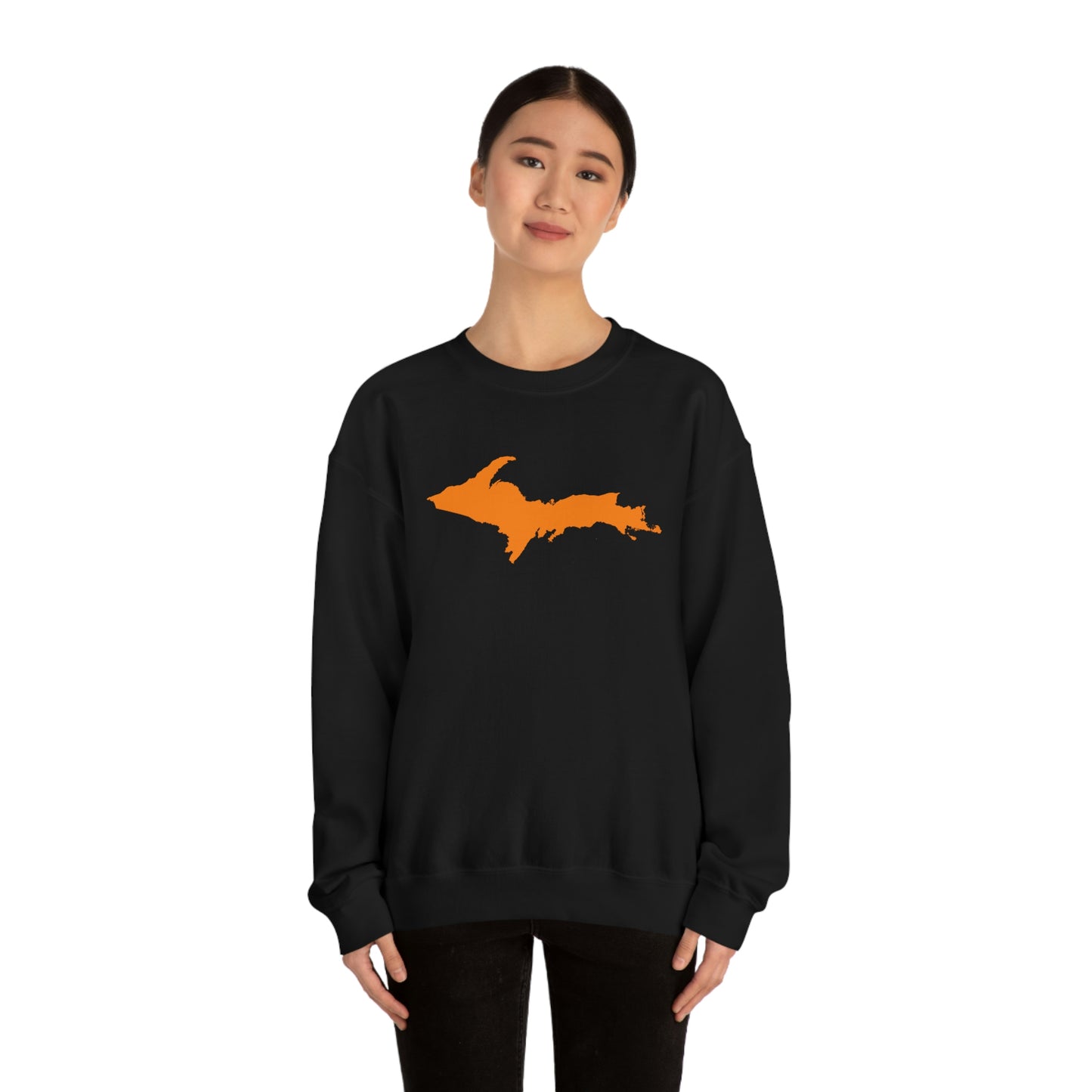 Michigan Upper Peninsula Sweatshirt (w/ Orange UP Outline) | Unisex Standard