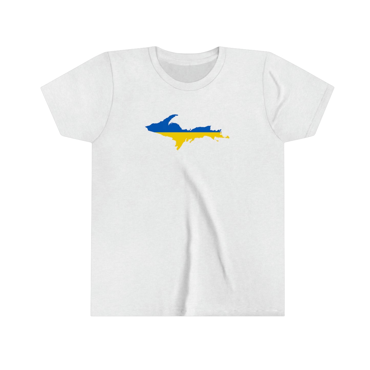 Michigan Upper Peninsula T-Shirt (w/ UP Finland Flag Outline) | Youth Short Sleeve