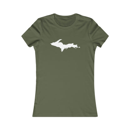 Michigan Upper Peninsula T-Shirt (w/ UP Outline) | Women's Slim Fit