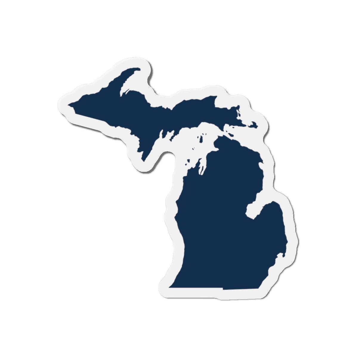 Michigan Outline Kiss-Cut Magnet | Navy Color - Circumspice Michigan