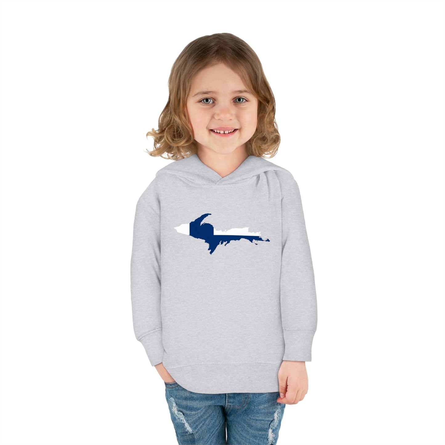 Michigan Upper Peninsula Hoodie (w/ UP Finland Flag Outline) | Unisex Toddler