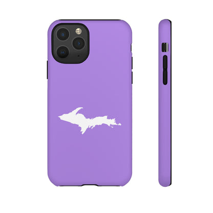 Michigan Upper Peninsula Tough Phone Case (Lavender w/ UP Outline) | Apple iPhone