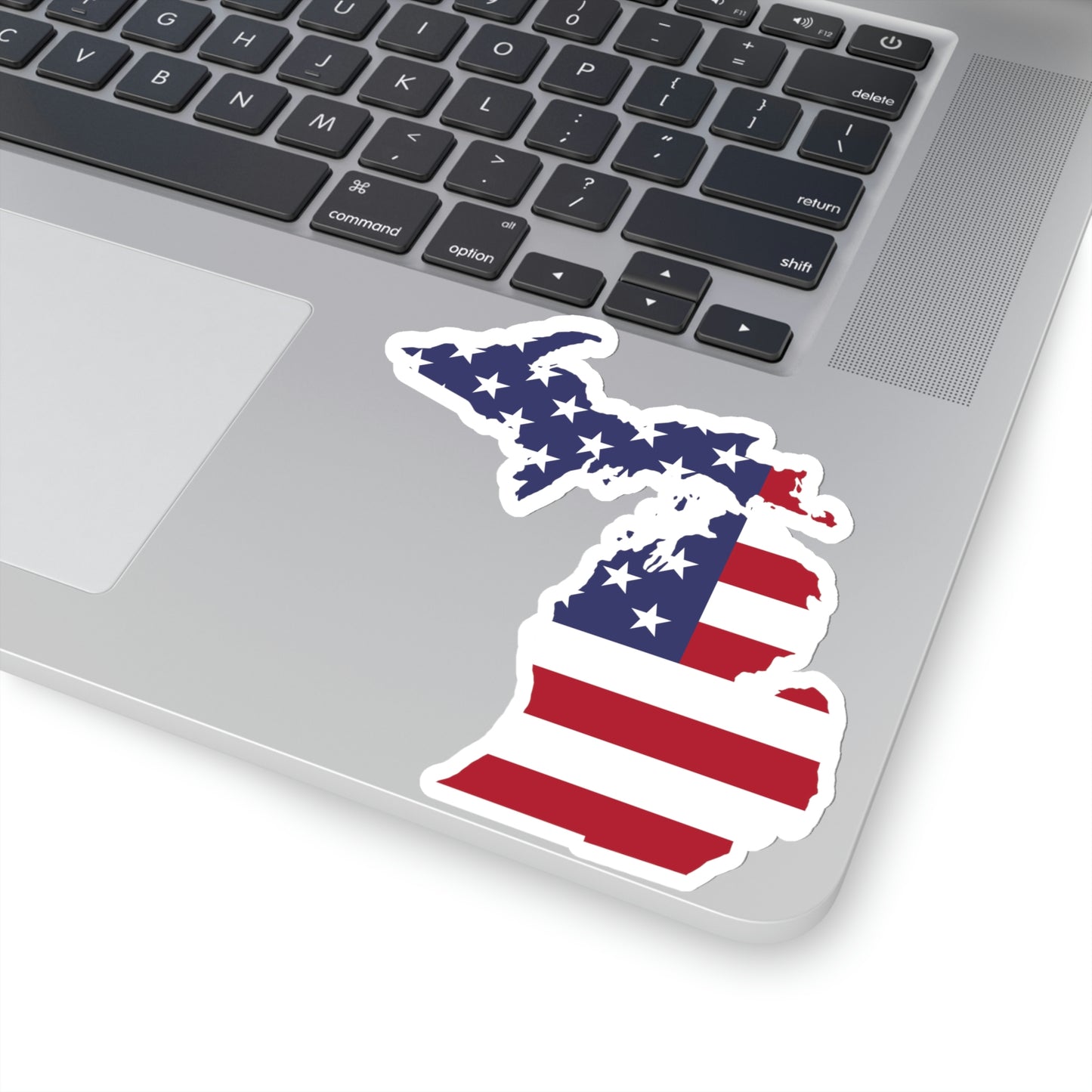 Michigan Kiss-Cut Stickers (w/ MI USA Flag Outline)