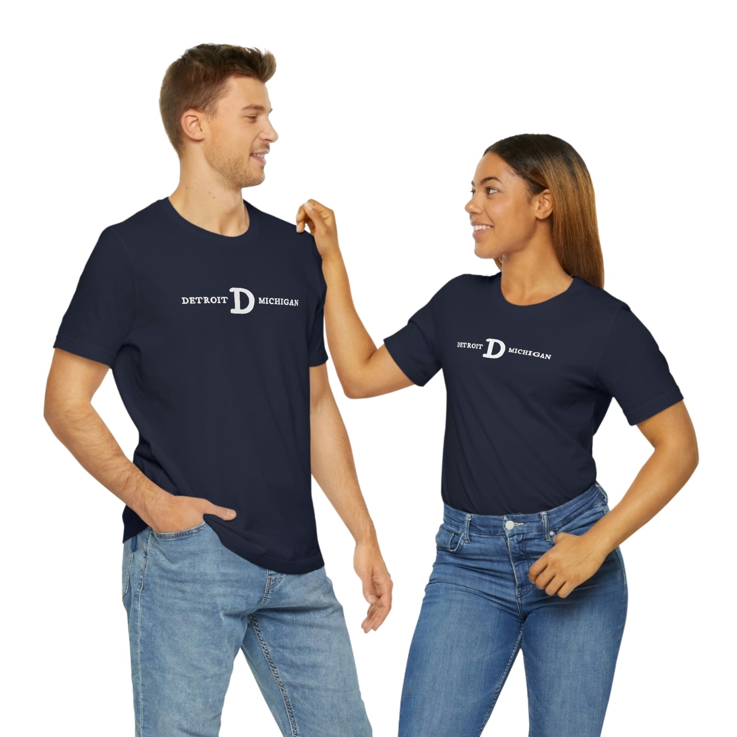 'Detroit Michigan' T-Shirt (w/ Old French D) | Unisex Standard Fit