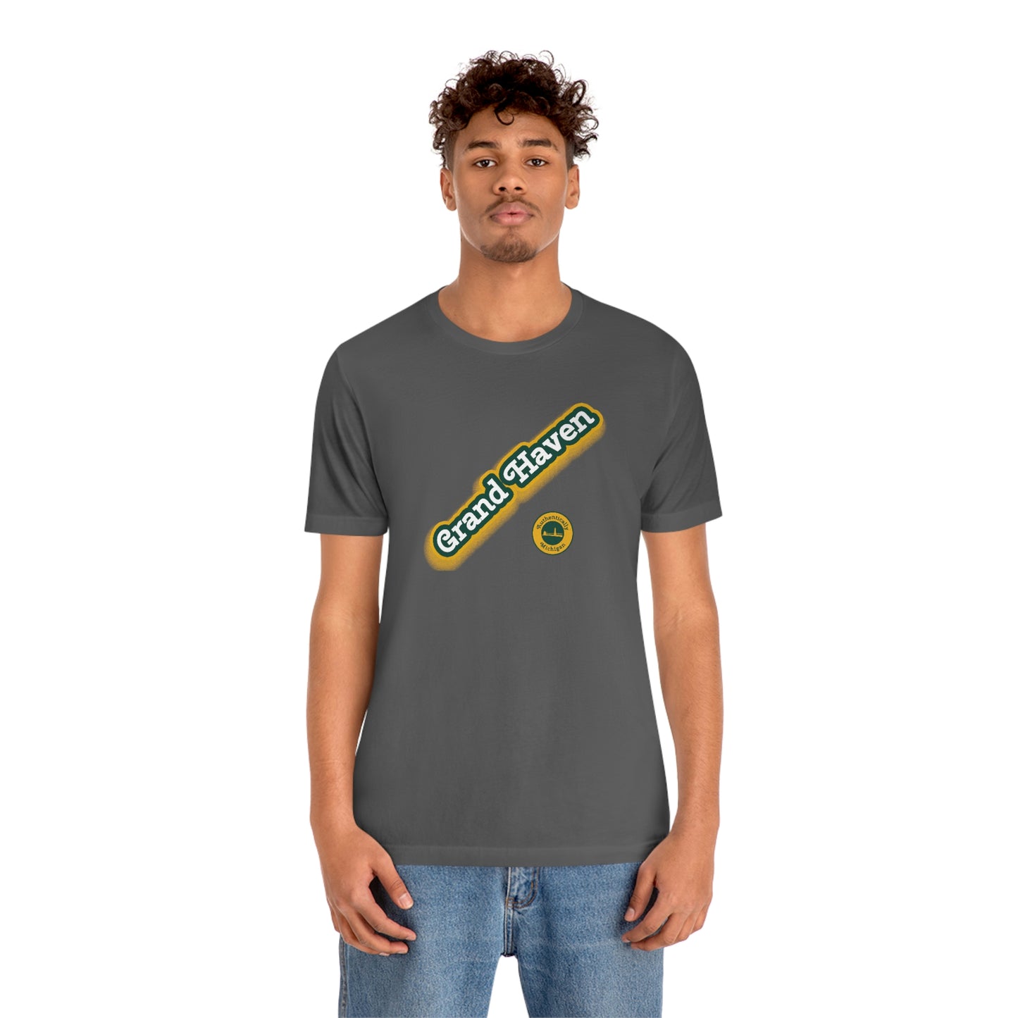 'Grand Haven - Authentically Michigan' Parody T-Shirt | Unisex Standard Fit