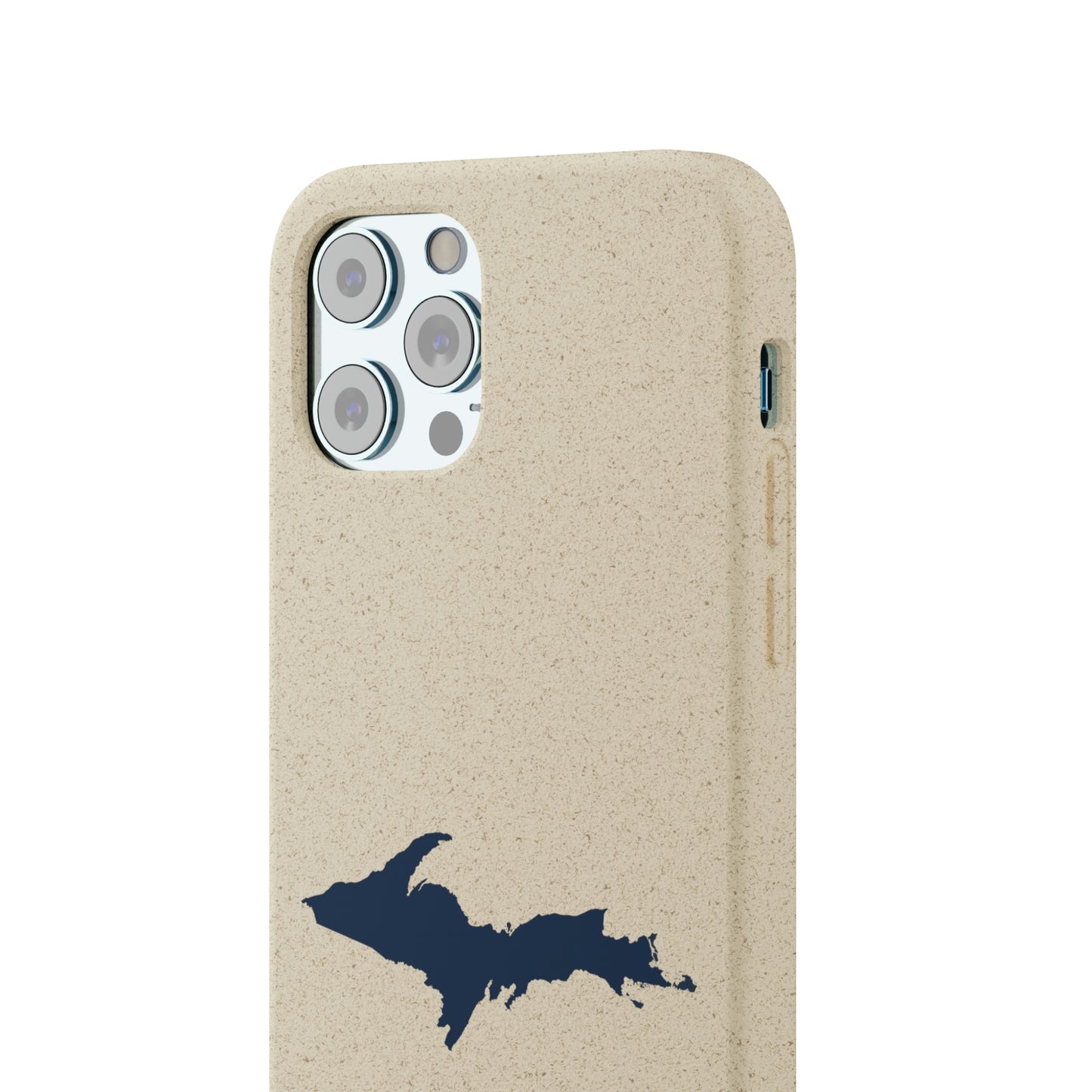 Michigan Upper Peninsula Biodegradable Phone Cases (w/ Navy UP Outline) | Apple iPhone