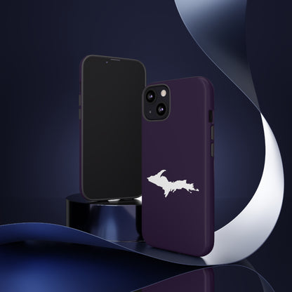 Michigan Upper Peninsula Tough Phone Case (Blackcurrant w/ UP Outline) | Apple iPhone