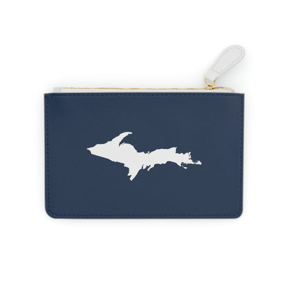 Michigan Upper Peninsula Mini Clutch Bag (Navy w/ UP Outline)