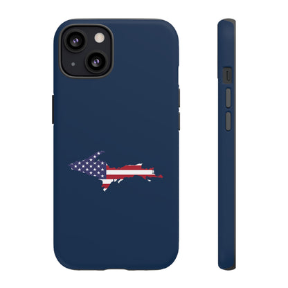 Michigan Upper Peninsula Tough Phone Case (Navy w/ UP USA Outline) | Apple iPhone