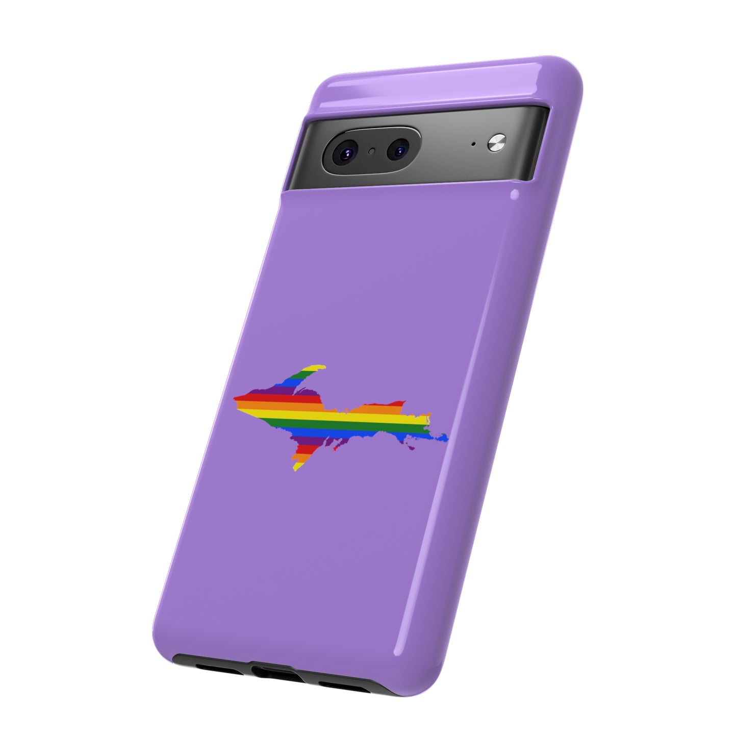 Michigan Upper Peninsula Tough Phone Case (Lavender w/ UP Pride Flag Outline) | Samsung & Pixel Android