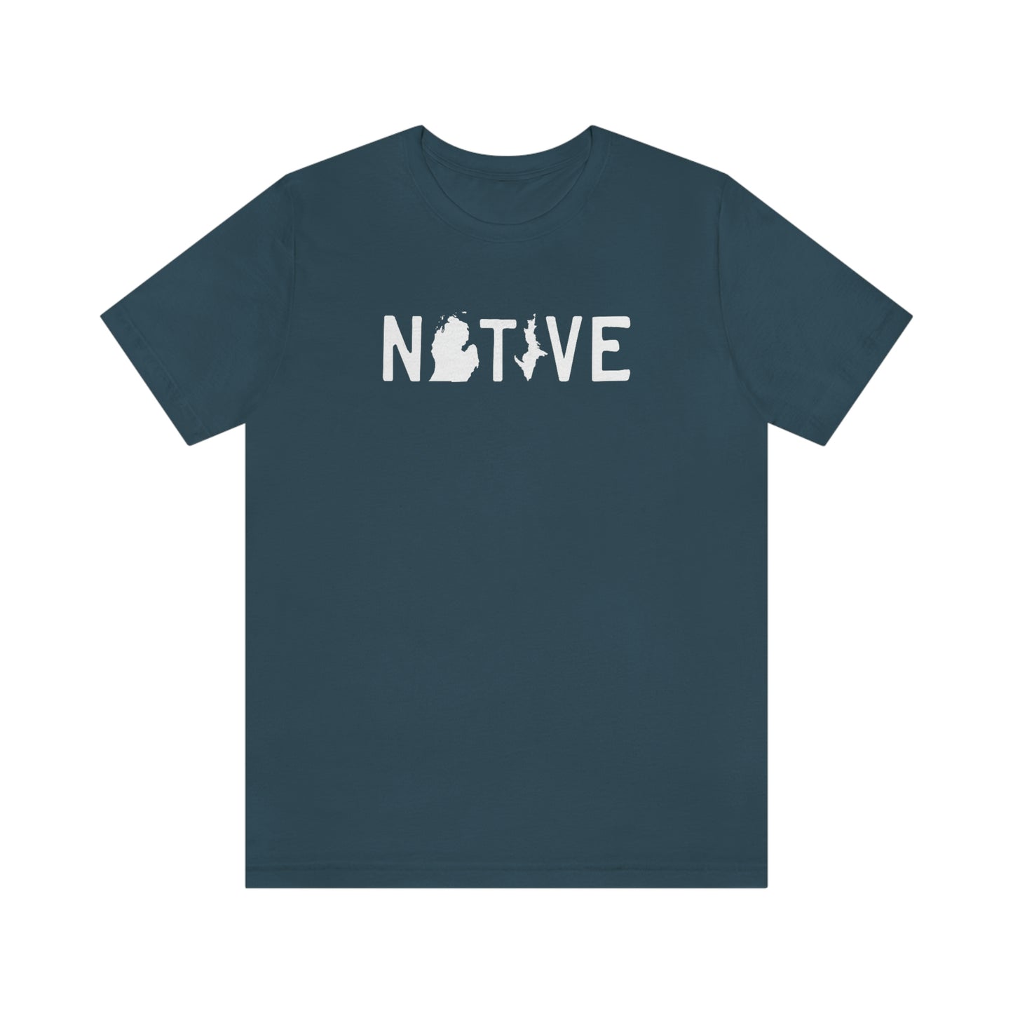 Michigan 'Native' T-Shirt (Licence Plate Font) | Unisex Standard Fit