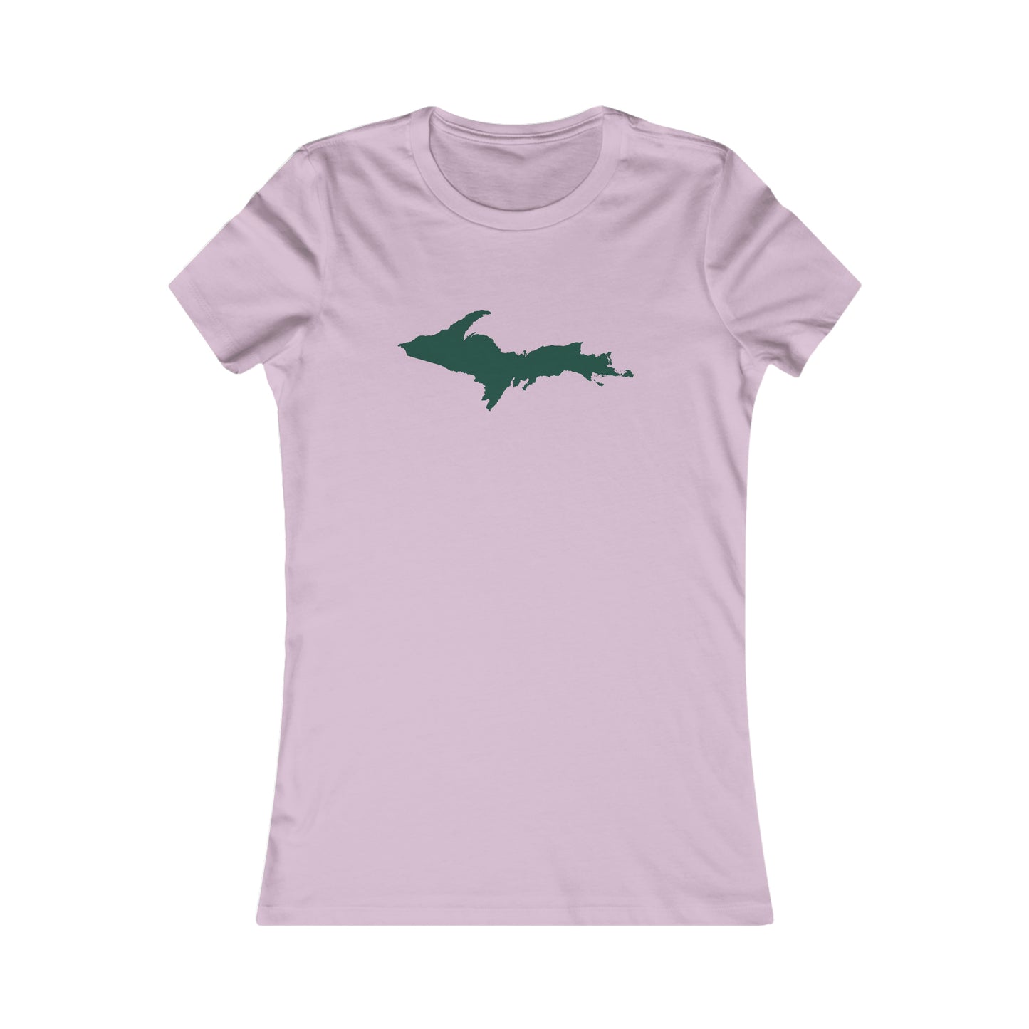 Michigan Upper Peninsula T-Shirt (w/ Green UP Outline) | Women's Slim Fit