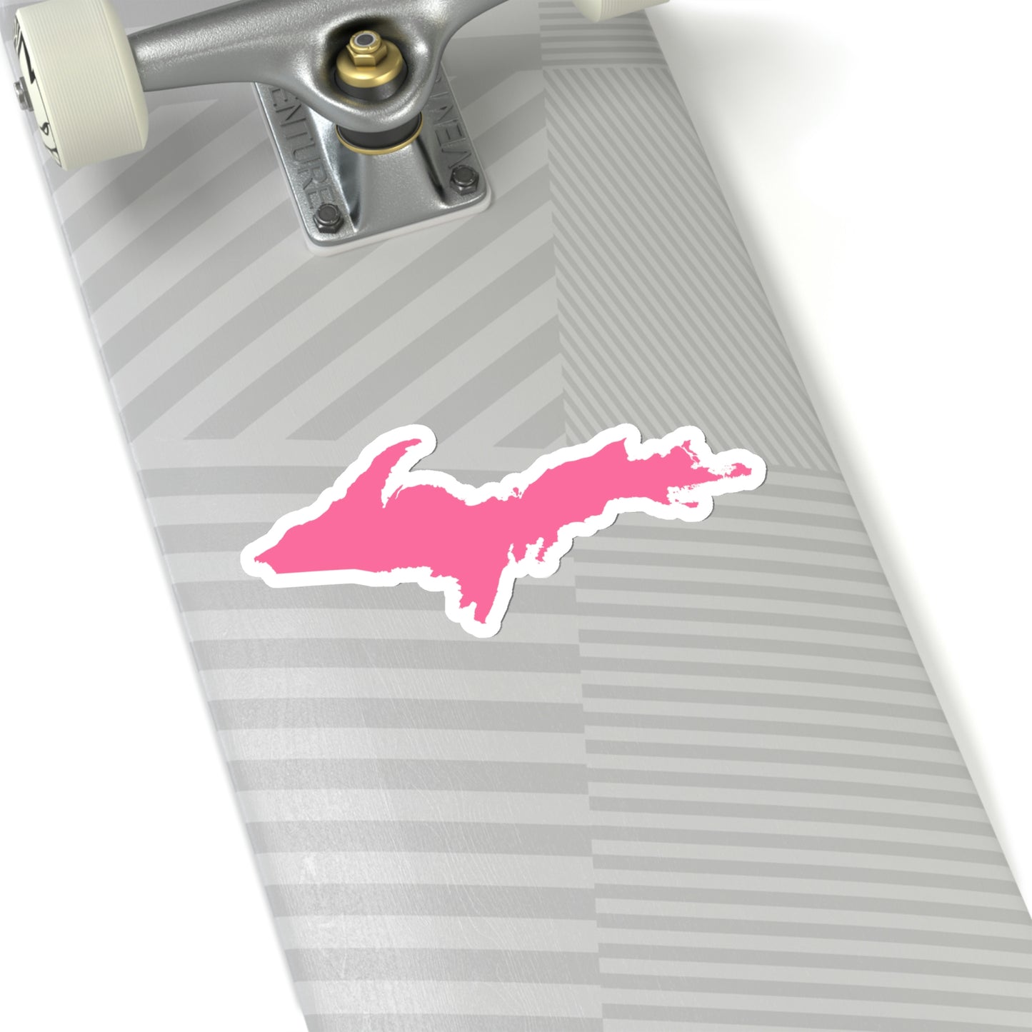 Michigan Upper Peninsula Kiss-Cut Sticker (w/ Pink UP Outline)