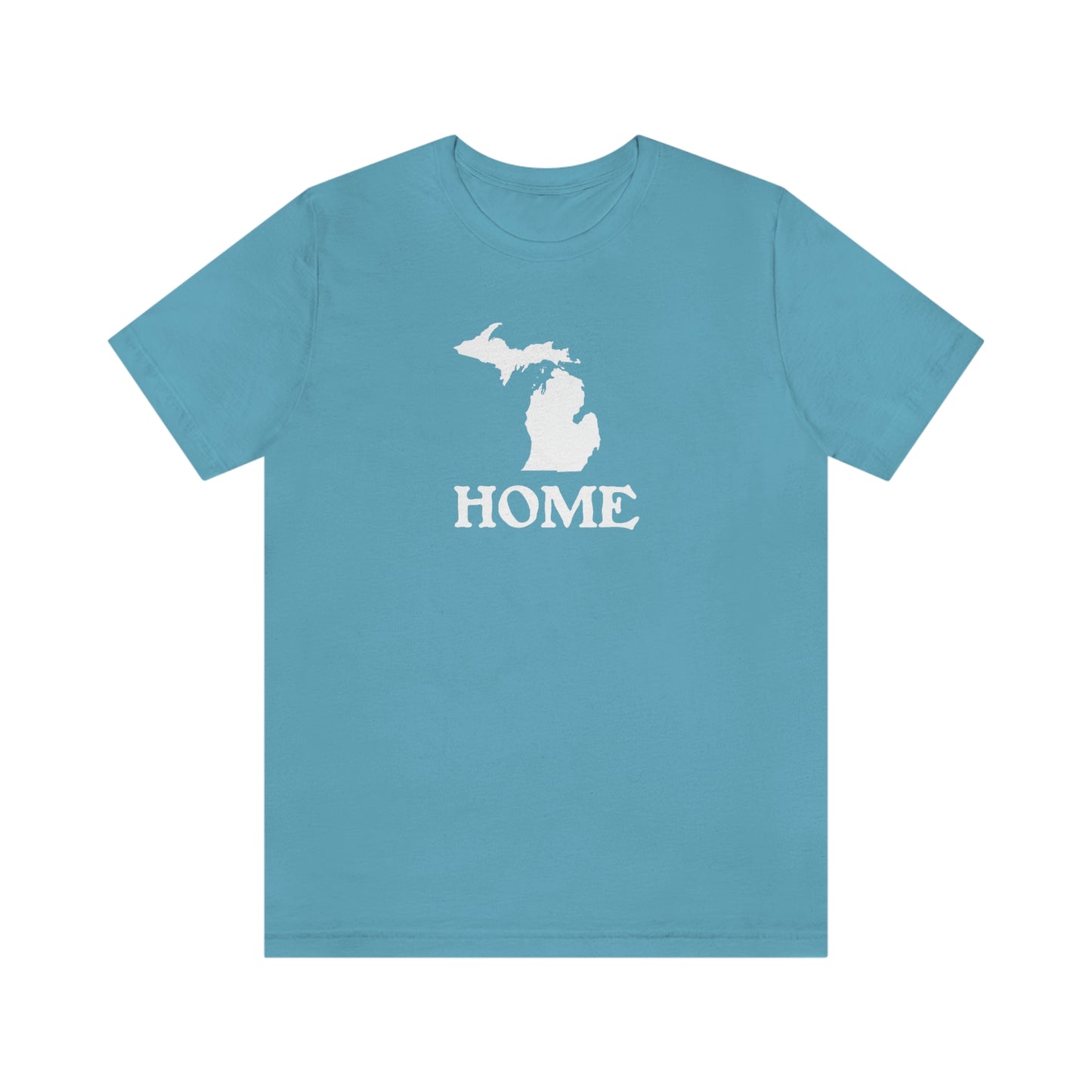 Michigan 'Home' T-Shirt (Woodcut Font) | Unisex Standard Fit