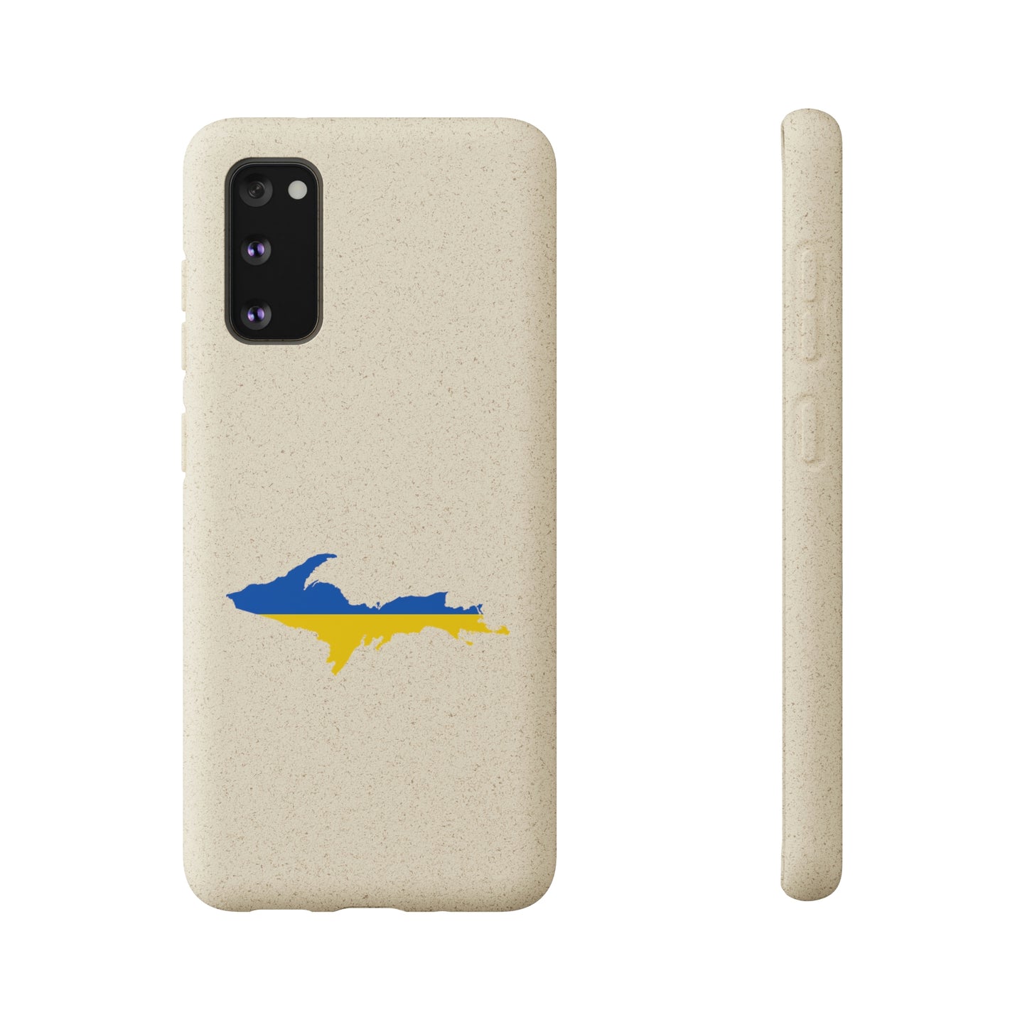 Michigan Upper Peninsula Biodegradable Phone Cases (w/ UP Ukraine Flag Outline) | Samsung Android