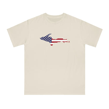 Michigan Upper Peninsula T-Shirt (w/ UP USA Flag Outline) | Organic Unisex