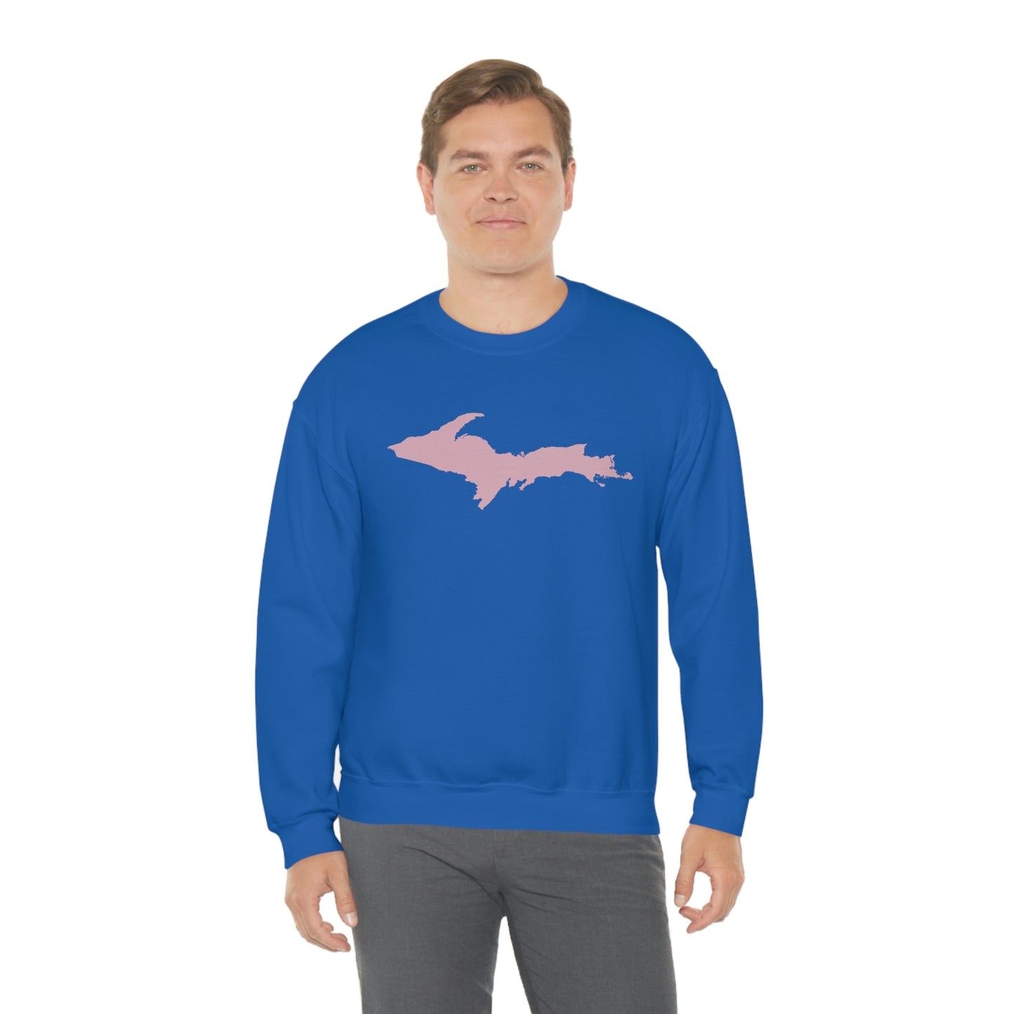 Michigan Upper Peninsula Sweatshirt (w/ Pink UP Outline) | Unisex Standard