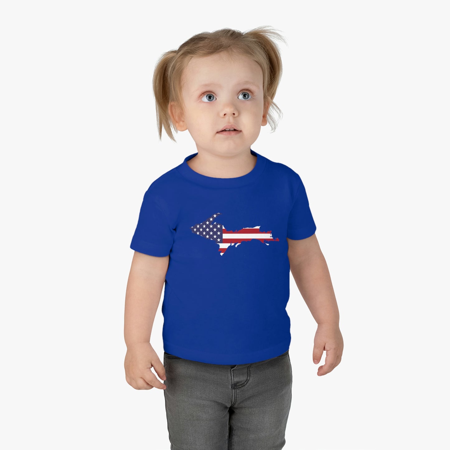 Michigan Upper Peninsula Infant T-Shirt (w/ UP USA Flag Outline) | Short Sleeve