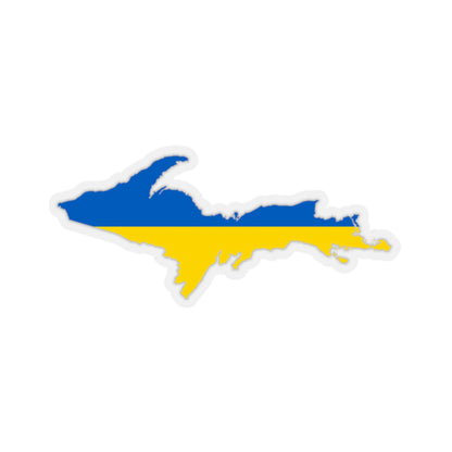 Michigan Upper Peninsula Kiss-Cut Sticker (w/ UP Flag Outline)