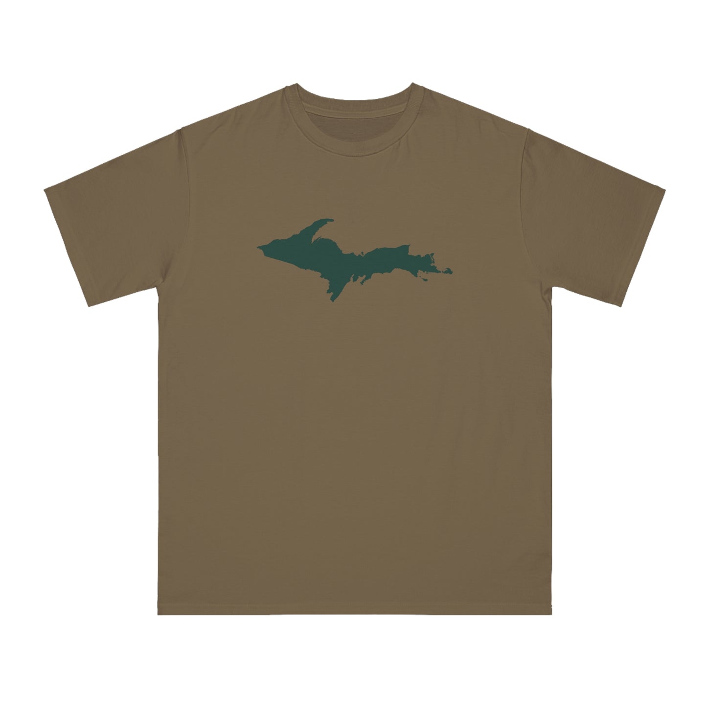 Michigan Upper Peninsula T-Shirt (w/ Green UP Outline) | Organic Unisex