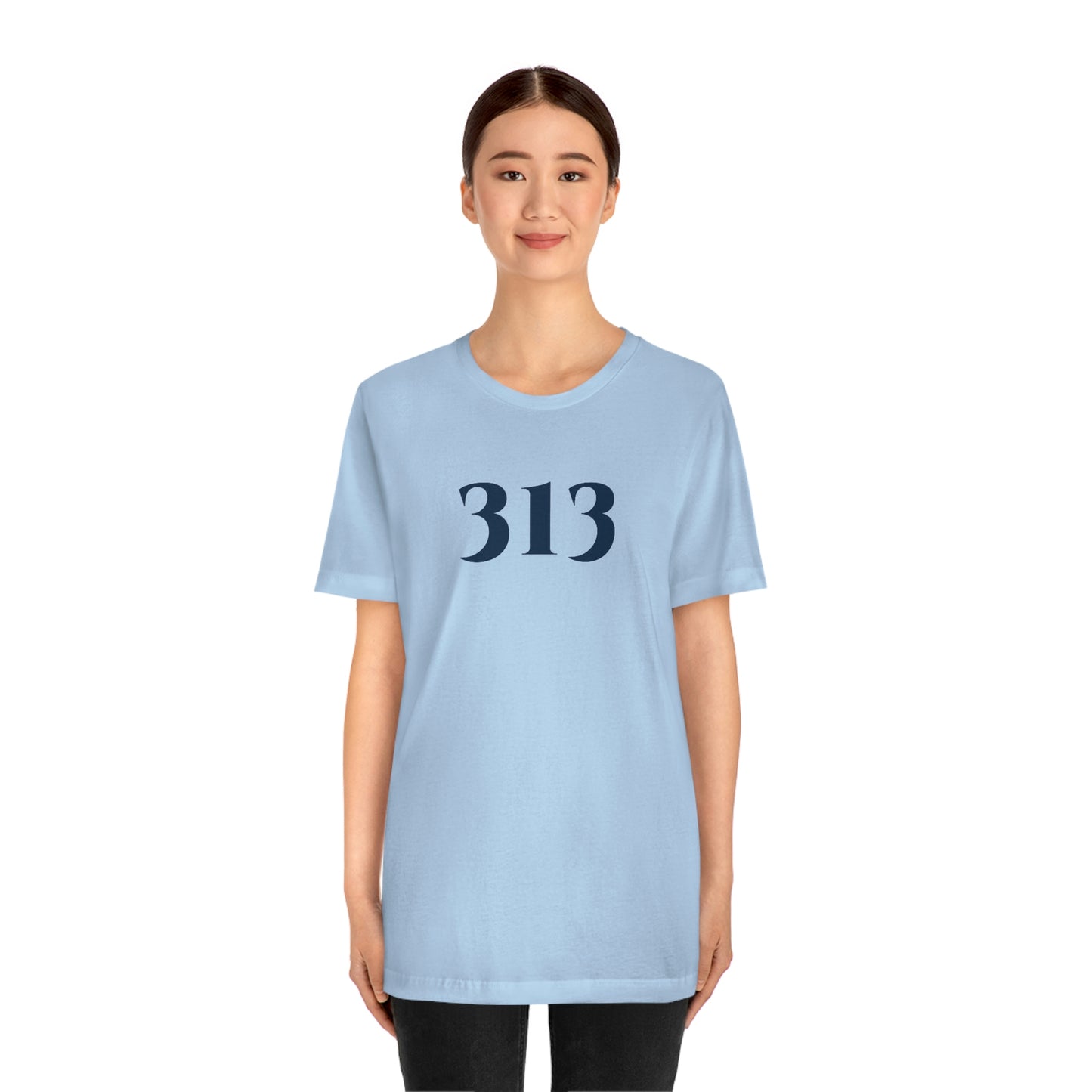 Detroit '313' T-Shirt (Roman Serif Font) | Unisex Standard Fit