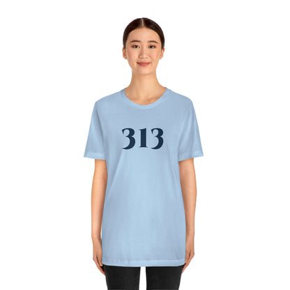 Detroit '313' T-Shirt (Roman Serif Font) | Unisex Standard Fit