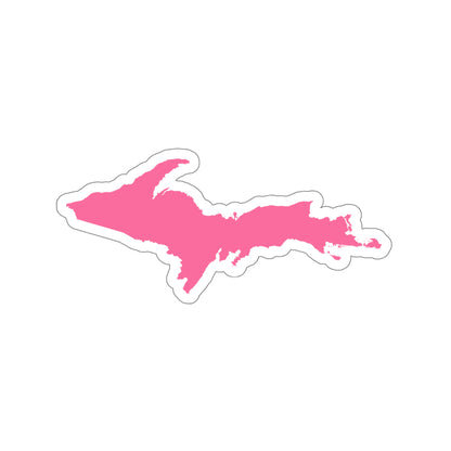 Michigan Upper Peninsula Die Cut Stickers (w/ Pink UP Outline) | Indoor/Outdoor